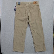 Chaps Corduroy Pants Men's 39x32 Khaki Tan Straight Fit 100% Cotton, Tagged 40
