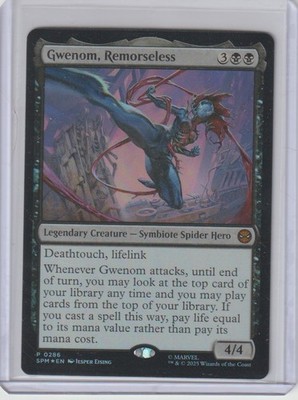 Magic The Gathering Marvel Spider-Man - Gwenom, Remorseless Gift Promo Foil #286
