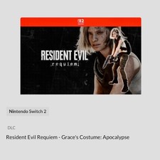 PROMO DLC CODE ONLY Switch 2 Resident Evil Requiem Grace Apocalypse Costume Skin
