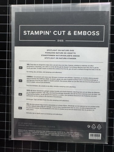 Troqueles Stampin Up Spotlight On Nature - Nuevos - ¡Juego de 12 troqueles circulares con diseños!