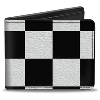 Bi-Fold Wallet Checker CLOSE-UP Black/White (Us Import)