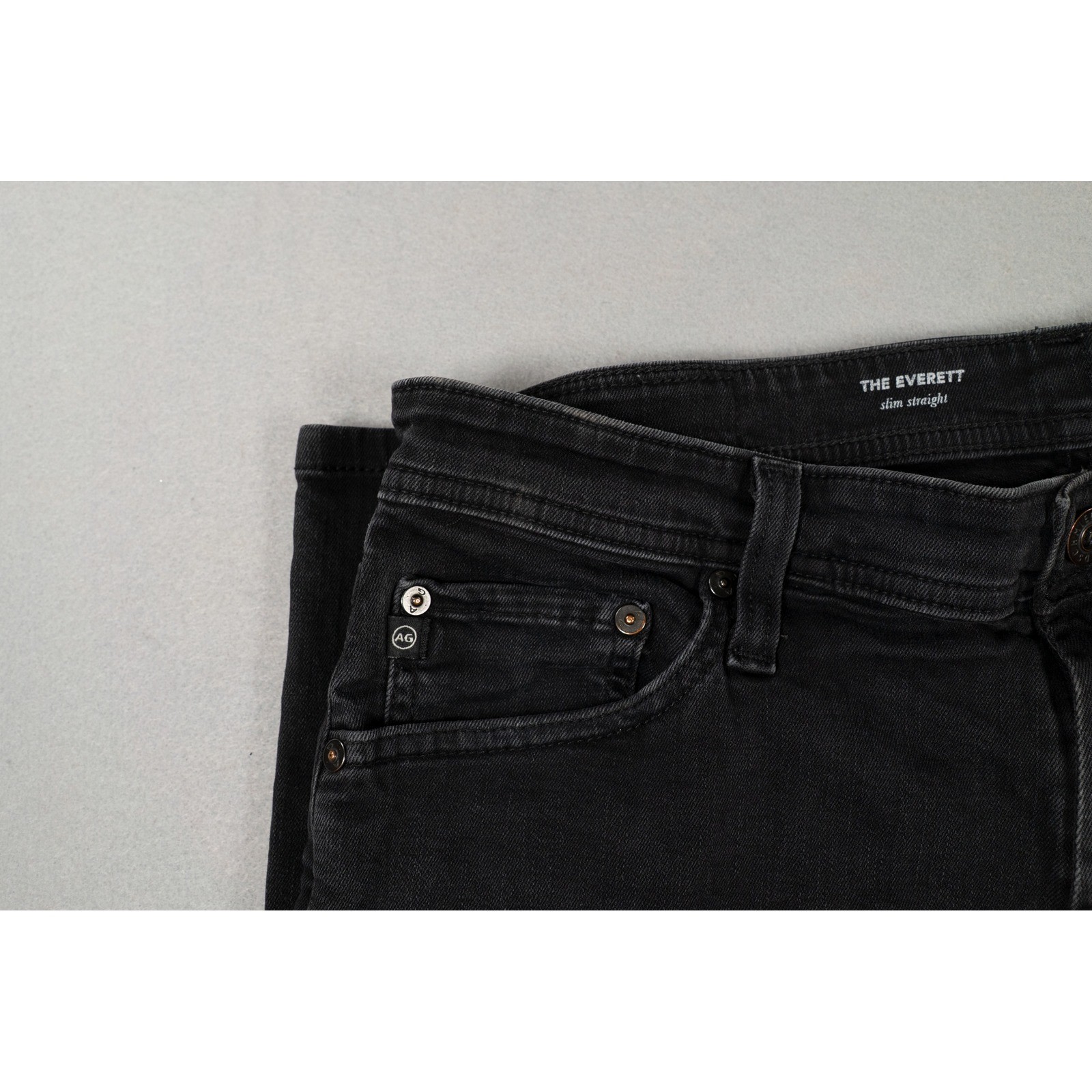 AG Adriano Goldschmied The Everett Slim Straight Black Jeans 33x34 image 4