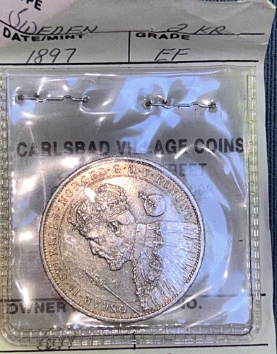 Sweden 2 Kroner 1897 UNC Silver Coin KM#762 T11438
