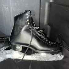 RIEDELL 121 Kids Figure Ice Skates Black With Onyx Quest Blades Size 10.