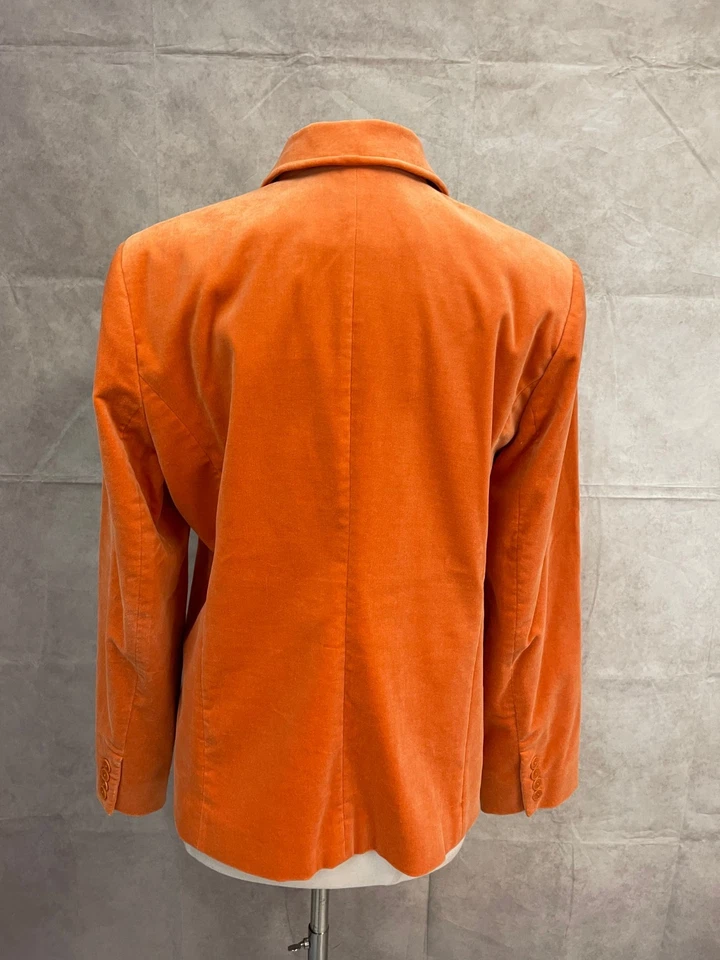 Jones New York Signature Women's Orange Blazer Two Button Size 12 - Image 3 of 4