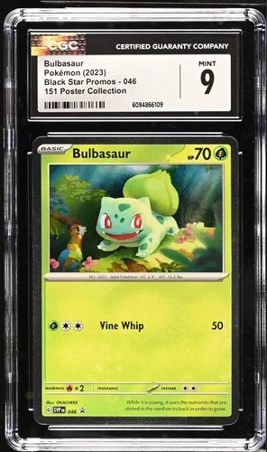 Bulbasaur *CGC 9* Holo *151 Poster Collection* #46 *2023* Pokemon