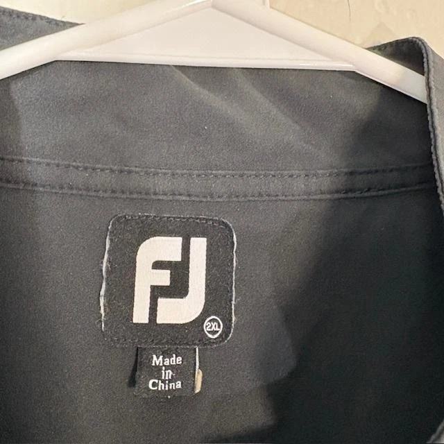 FootJoy FJ Chaleco Para Hombres 2XL Negro Media Cremallera Rompevientos Golf Rendimiento Pullover Foto 3 de 4