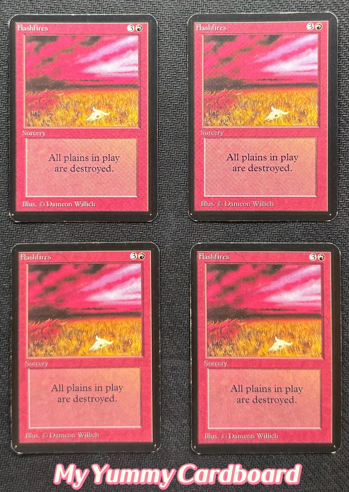 MTG Alpha Flashfires x4 Playset — MP - HP | Limited Edition Alpha 1993