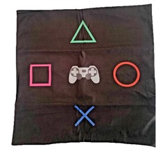 NEW 2 Gaming Pillow Covers 18 X 18 Inch Game Controller Cushion Covers Black