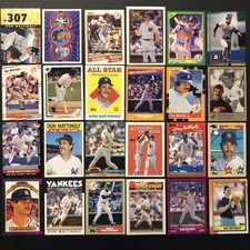  24 Don Mattingly baseball cards 1986 & up Topps Fleer Bowman New York Yankees  