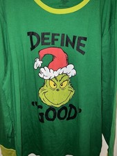 Holiday Define Good Pajama Top Green XXL