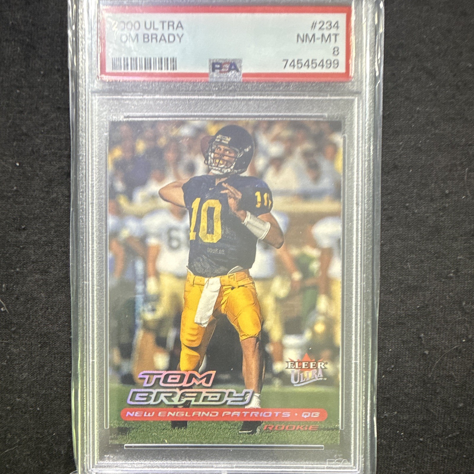 Fleer 2000 Ultra Tom Brady Rookie #234 New England Patriots PSA 8 NM-MT