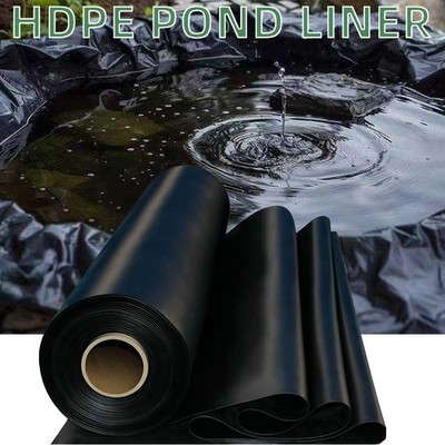 Teichfolie HDPE 1x6m 2x6m 3x6m 6x6m 6x8m 0,5mm schwarz Folie für den Gartenteich