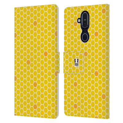HEAD CASE DESIGNS BUSY BEE PATTERNS LEATHER BOOK WALLET CASE FOR NOKIA PHONES