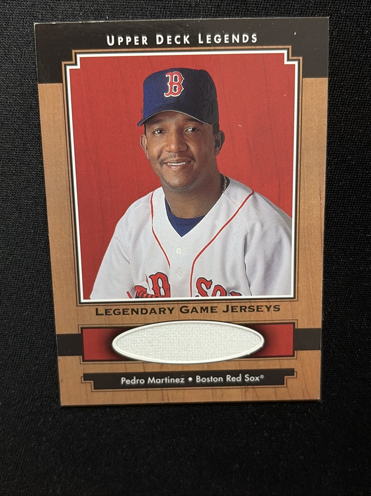 2001 UD Legends Baseball Legendary Game Jersey HOF J-PM Pedro Martinez