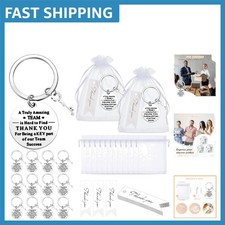 Thoughtful Employee Thank You Gifts: 36 Heart-Shaped Keychains Organza Bags