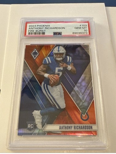 2023 Panini Phoenix Fire Burst #103 Anthony Richardson Rookie RC 58/340 PSA 10 - Bild 1 von 3