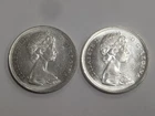 Lot Two (2) 1966 Canadian Canada Silver Dollars 1.2 Ounces Actual Silver Weight