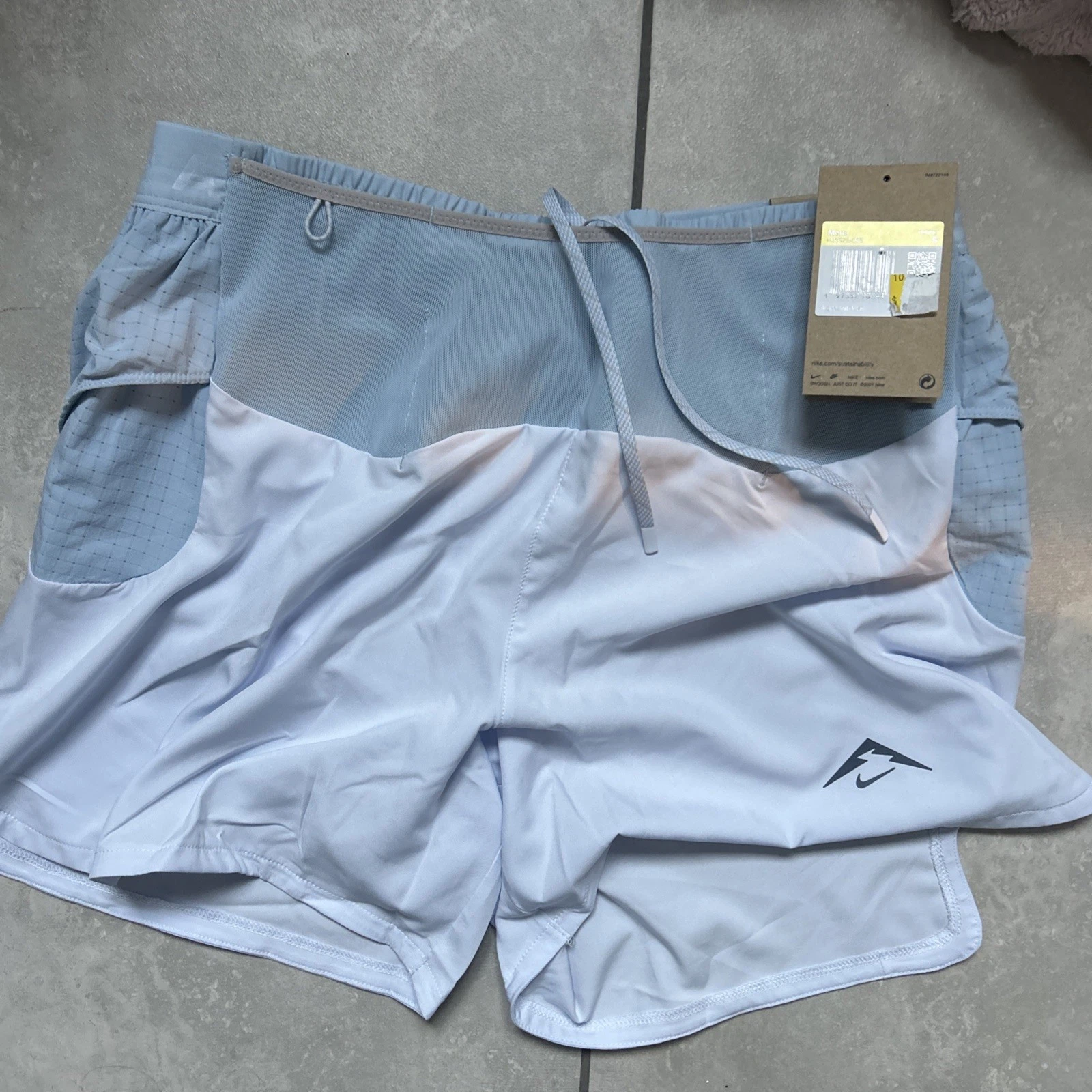 Nike brief lined trail running shorts MENS small Dri-Fit HJ3572-085 New