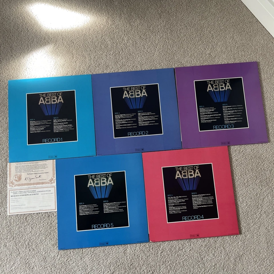 ABBA The Best Of 1972-1981 READERS DIGEST UK 5 x vinyl BOX SET - Image 4 of 4