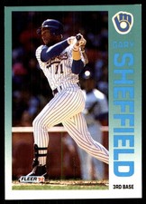 Gary Sheffield 1992 Fleer #188b Brewers MLB READ FREE SHIPPING AutographDen