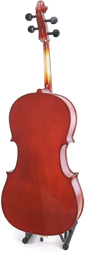 Violonchelo Cecilio - Instrumento musical para niños y adultos con arco, soporte, bolsa - Natural Foto 3 de 4