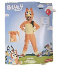 OFFICIAL Bluey BINGO Costume Toddler Size M 3T-4T Jumpsuit  Headpiece Dog