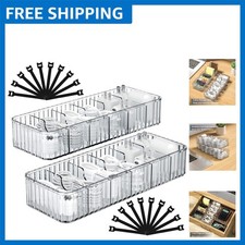 Elegant Cable Organizer Box Set - 2 Pack with 20 Reusable Ties for Easy Storage
