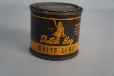 Nice Dutch Boy Lead Paint 1Lb Can Great Color Graphics Vintage