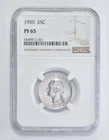 1950 PF65 Washington Quarter NGC Brown Lbl