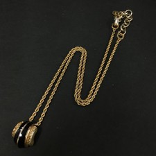 EGA Christian Dior Rhinestone Gold Tone Pendant Necklace/6CD0517