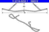ATE Feder, Bremssattel 11.8116-0253.1 FüR MERCEDES-BENZ