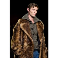 Faux Fur Outer Shell Coats, Jackets Waistcoats Overcoat for Men