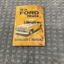 Vtg 1958 Ford Truck Operators Manual Vtg 1958 Ford Truck Operators Manual