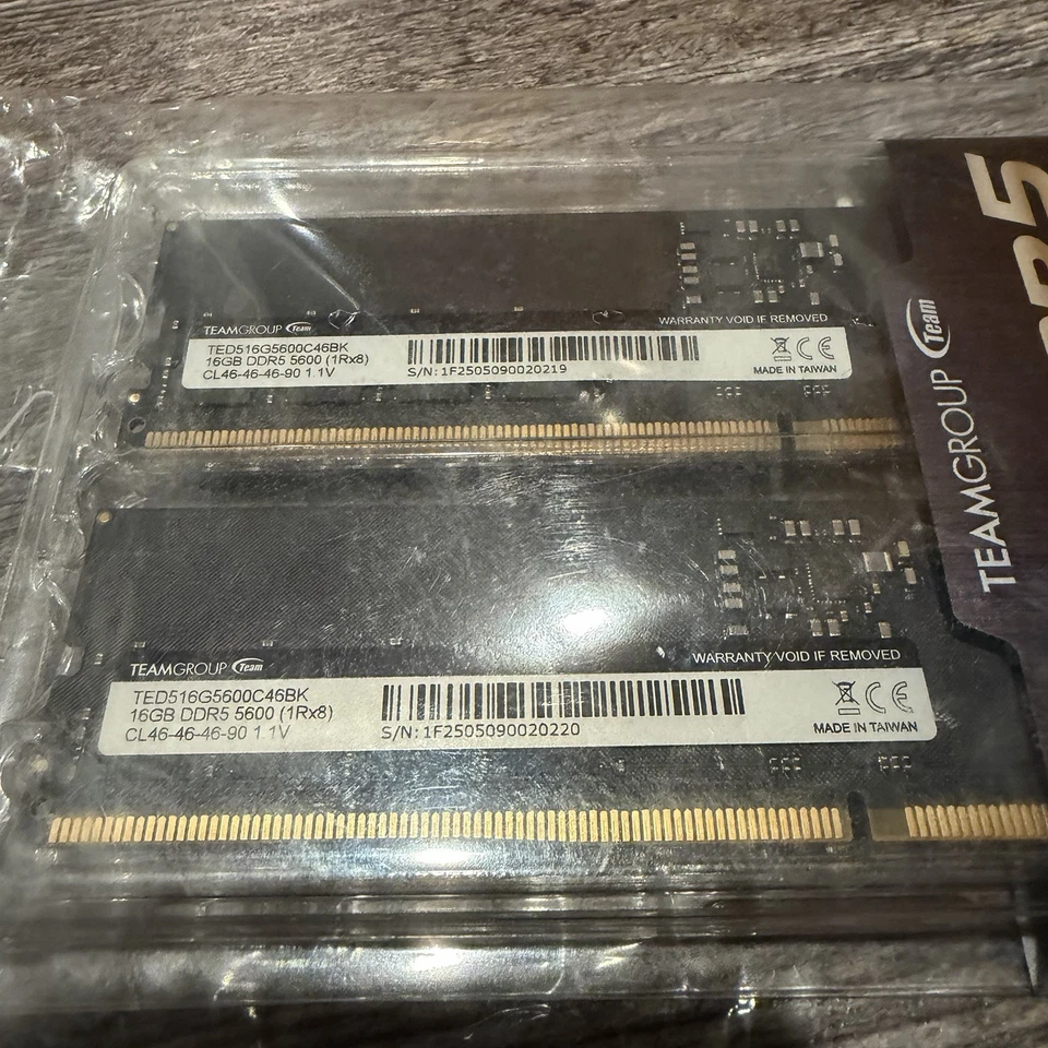 TEAMGROUP Elite DDR5 32GB Kit (2x16GB) 5600Mhz PC5-44800 ECC TED516G5600C46BK - Image 4 of 4