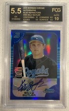 2005 Bowman Chrome Blue Refractor Rookie Auto /150 Billy Butler FCG 5.5/10 🔥🔥