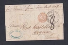 USA 1861 STAMPLESS FL PHILADELPHIA TO COGNAC FRANCE W/ CIVIL WAR CONTENTS