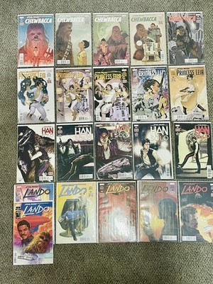 STAR WARS COMICS MARVEL LOT OF 21 - 4 COMPLETE  SERIES RUNS 1-5 + #1 Variant