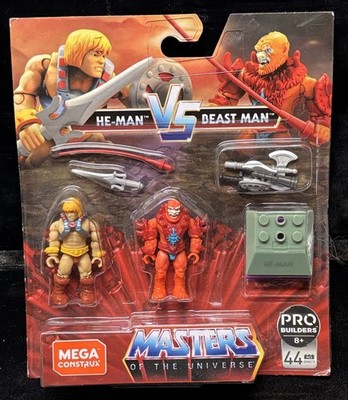 New 2019 Mega Construx Masters Of The Universe He-Man vs Beast Man Figure Set