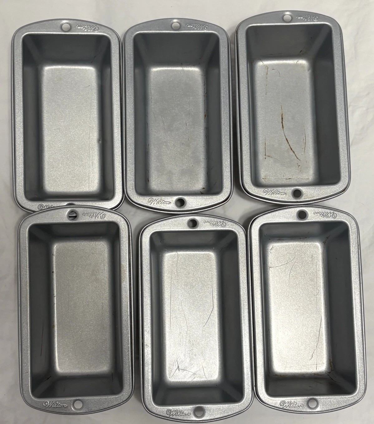 Wilton Mini Loaf Pan Set of 6 Steel 5.75”x3”x2.12” Small Loaf Pans For Baking