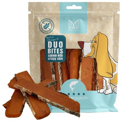 Hundesnack Duo Flavors   Lachs mit knuspriger Haut Mersjo 200g