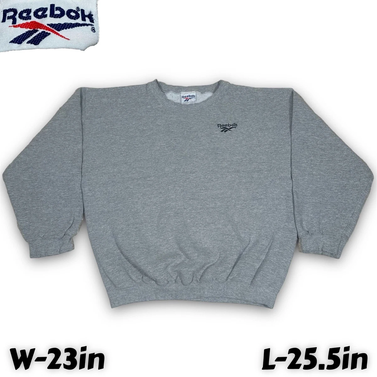 Vintage 90s Made In USA Reebok Crewneck Sweatshirt Embroidered