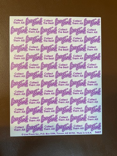 Rare 1990s Vintage Lisa Frank Sticker Sheets Mini Golden Retrievers Cats Dogs - Picture 7 of 13