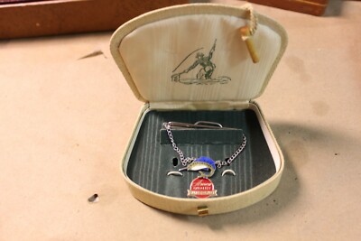Vintage Anson sail Fish tie clip with chain | eBay