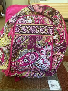 Vera Bradley Laptop Backpack - Very Berry Paisley | eBay