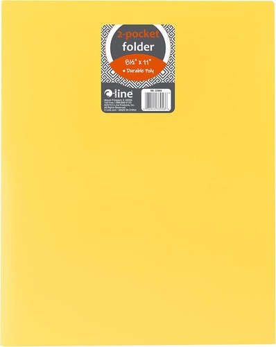 C-Line Two-Pocket Heavyweight Poly Portfolio, For Letter Size Papers - Picture 3 of 4