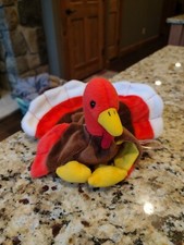 Ty Beanie Baby Gobbles the Turkey 1996 ERROR Tag
