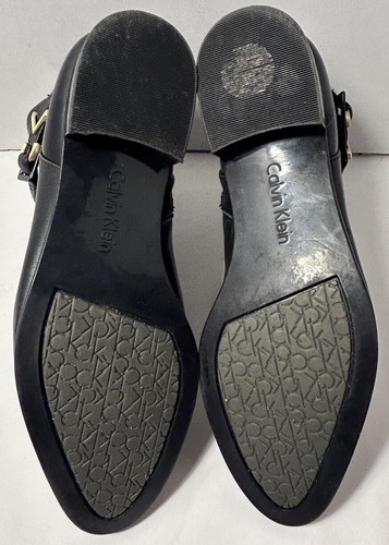 Calvin Klein Ferryn Black Leather Zip Ankle Boots Womens Size 6 - Picture 7 of 7