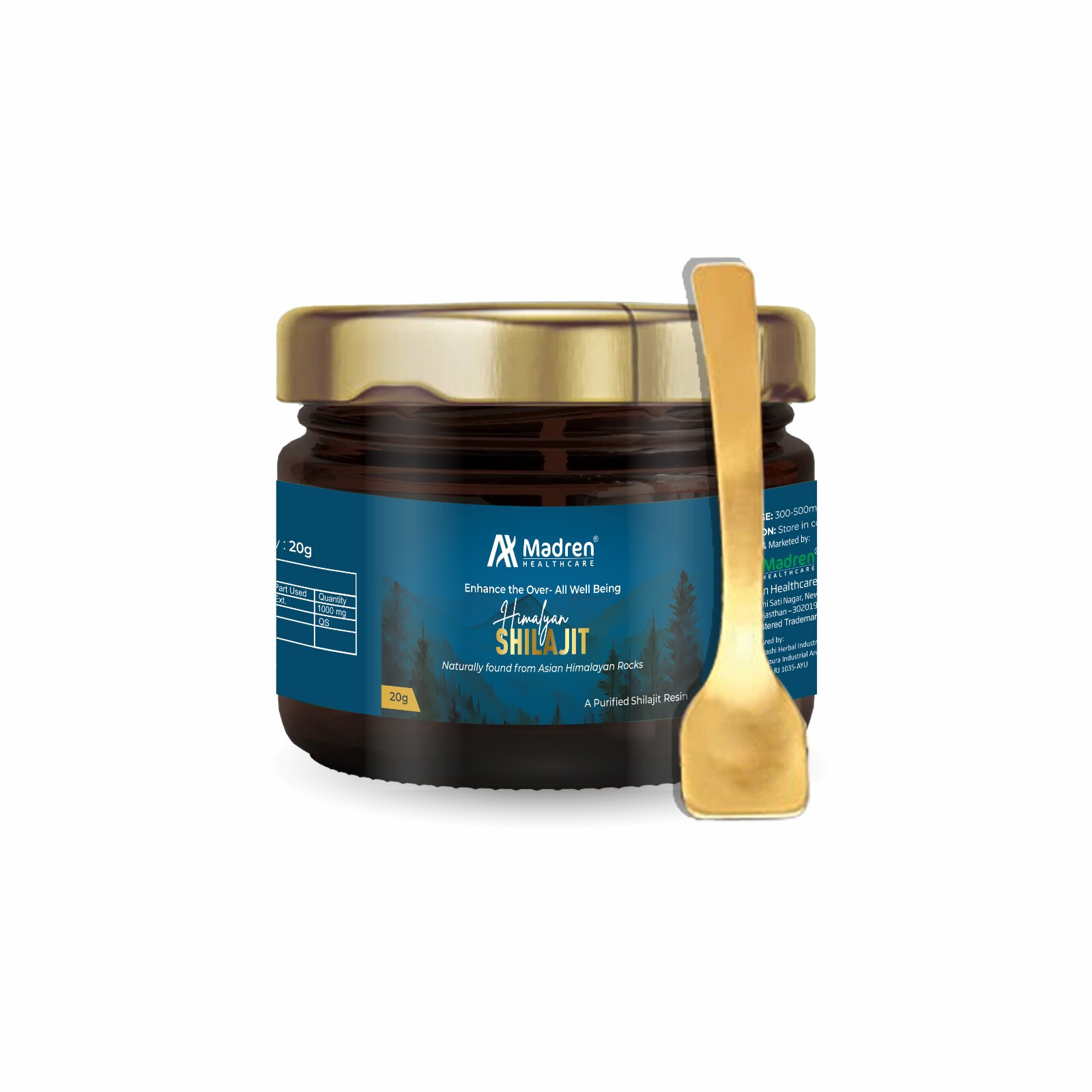 Shilajit Bio Himalayen Puissant - 66 Portions - Résine Pure Et Organique Pour énergie & Vitalité