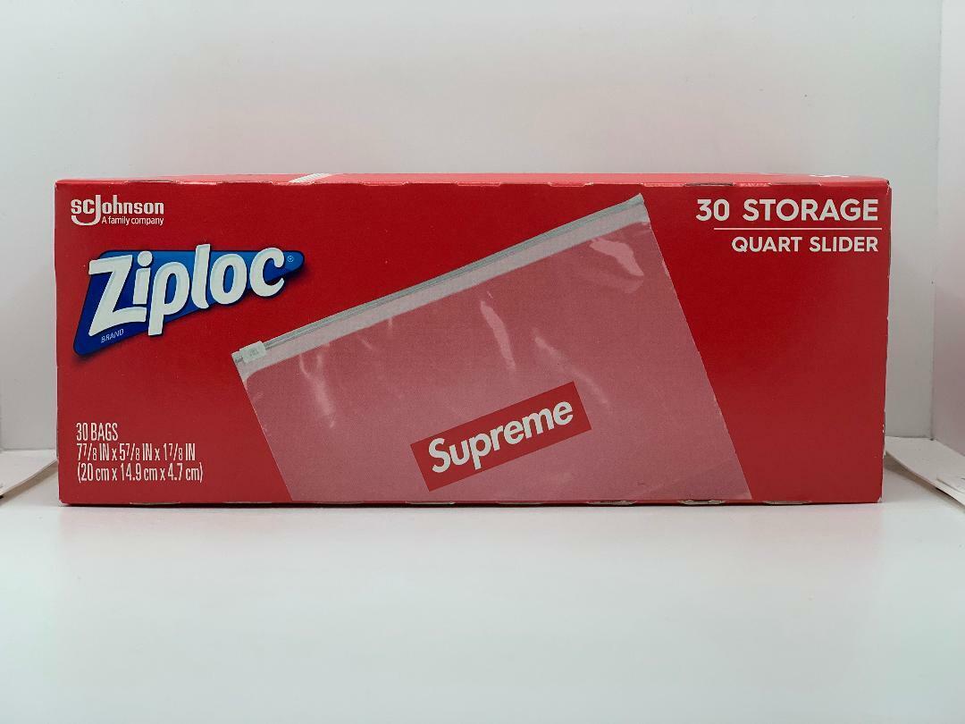 SUPREME ZIPLOC BAGS 1 BOX (30 CT QUART SLIDER) BRAND NEW IN HAND READY TO  SHIP